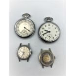 Selection of 4 assorted watches to include 2 pocket watches