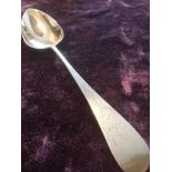 Antique George III silver tablespoon having a clear hallmark for Thomas Streetin London 1803, 22cm