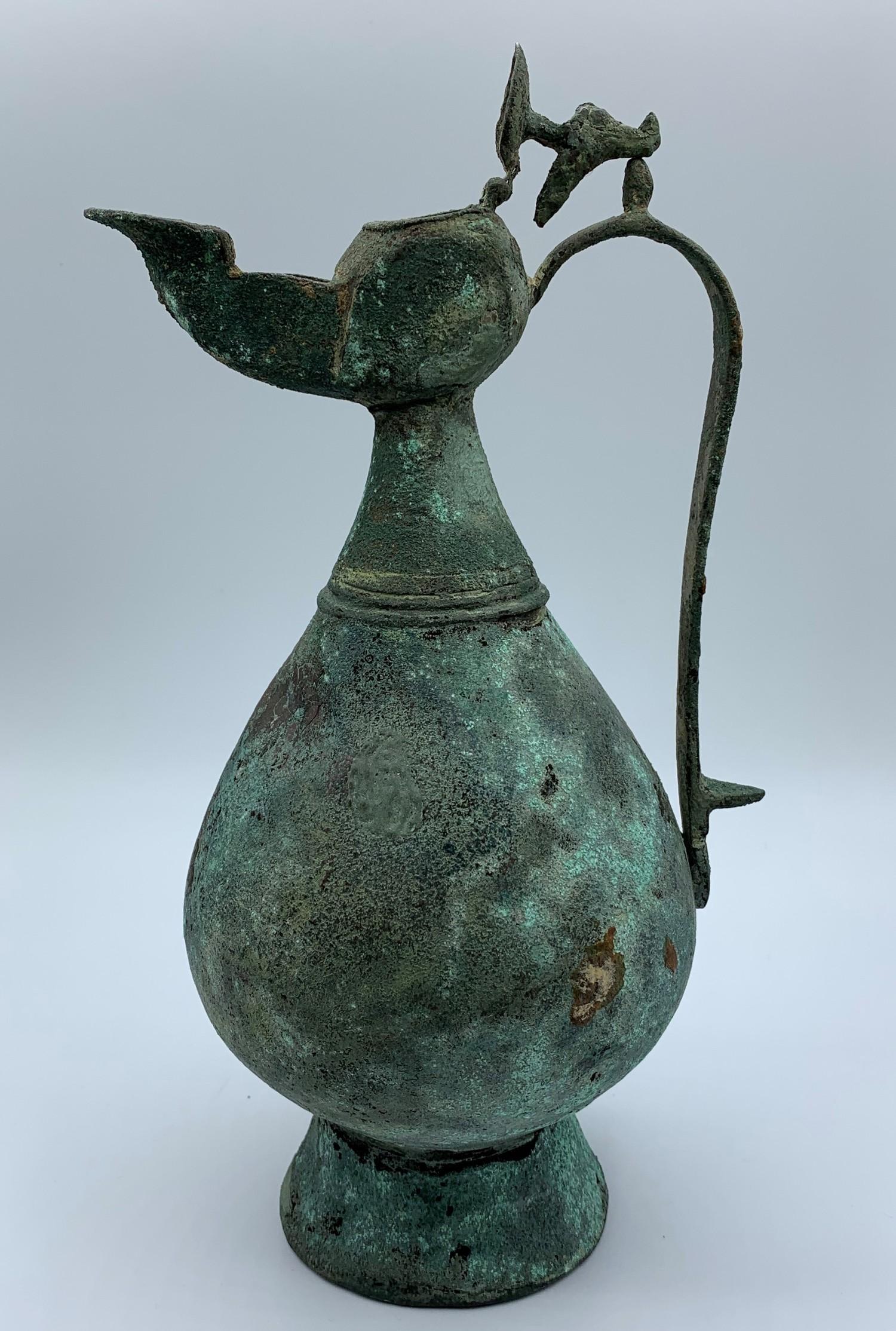 Cooper wine jug (believed to be Roman), weight 536g and H26 x W13cm approx - Image 4 of 5