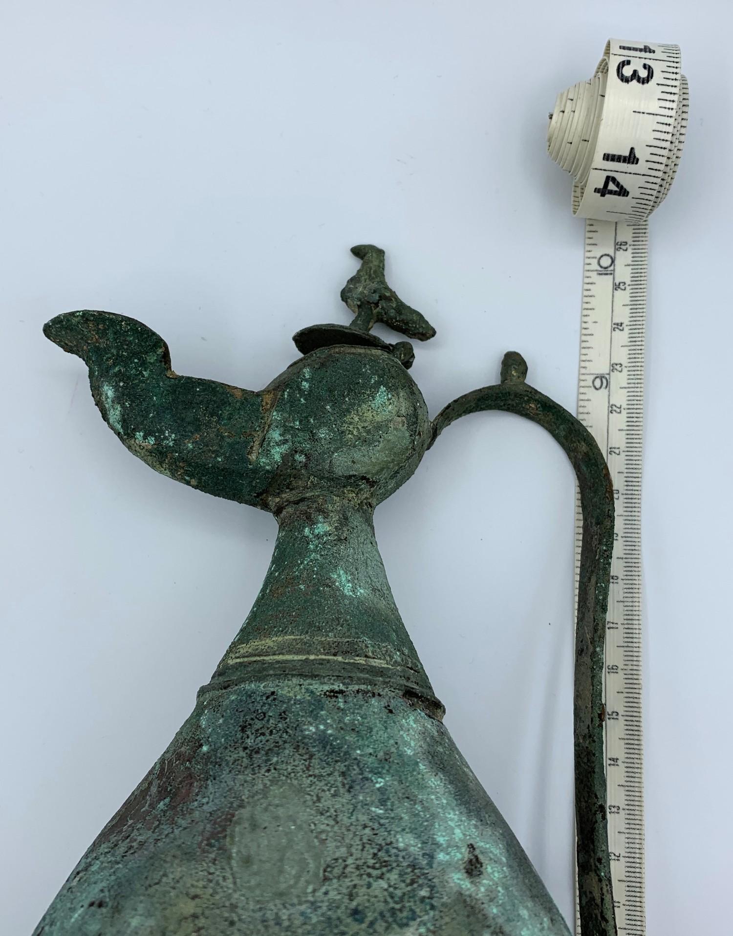 Cooper wine jug (believed to be Roman), weight 536g and H26 x W13cm approx - Image 5 of 5