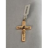 ANTIQUE 14K YELLOW GOLD CRUCIFIX, WEIGHT 4.7G ECN 529