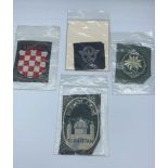 Four assorted shoulder flashes from WWII (replicas)