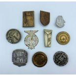 Selection of 10 German day badges from 1930's