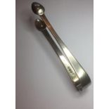 Antique pair of silver tongs with a clear hallmark for John and Henry Lias London 1821, 14.5cm