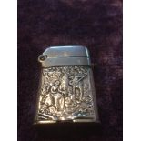 Vintage Thorens silver lighter, a rare Swiss claw lighter marked 935 with repousse work to sides