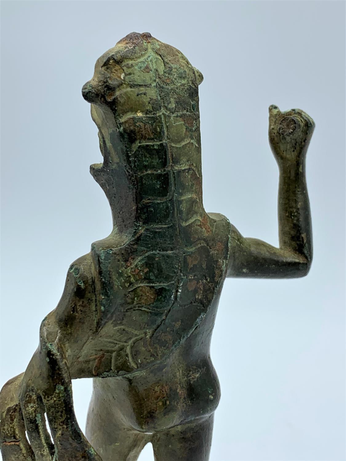 Early depiction of the lizard God in bronze, weighs 212g and is 12cm high. - Image 8 of 9