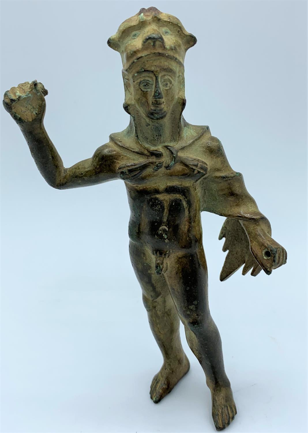 Early depiction of the lizard God in bronze, weighs 212g and is 12cm high. - Image 3 of 9