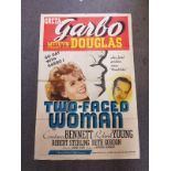 Film Poster Two Faced Woman 1941 original 1 sheet poster of Greta Garbo & Melvyn Douglas 27" x