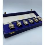 Mappin & Webb boxed set of 3 silver cruet sets (6)