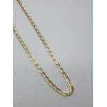 18ct yellow gold link necklace, weight 4.8g and 50cm long