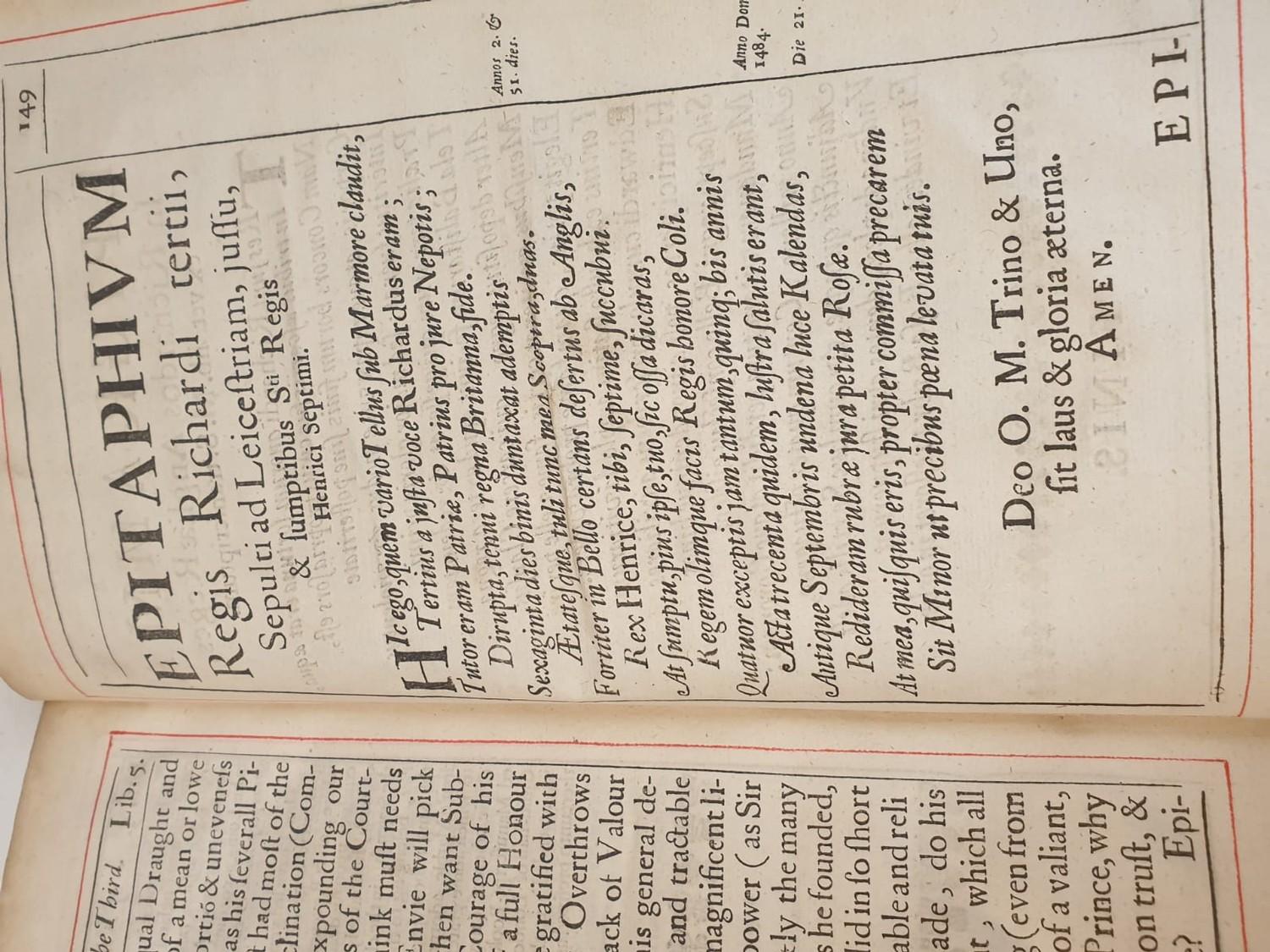 Leatherbound 1646 edition of "The Life & Reign of Richard III" printed by W.Wilson. - Image 17 of 18