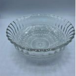 Cut glass fruit bowl with an 19cms diameter.