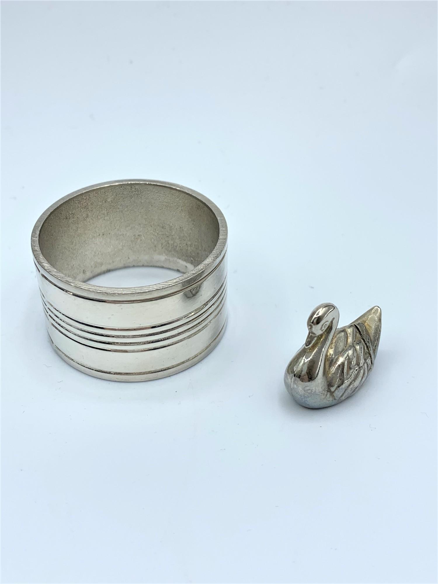 Boxed set of 6 serviette rings, with place setting swans & cards. - Image 3 of 5