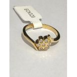 18k gold ring with diamonds, weight 3.7g ECN 329