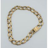 A heavy 9ct yellow gold bracelet, weight 22.9g and 24cm long (withdraw)