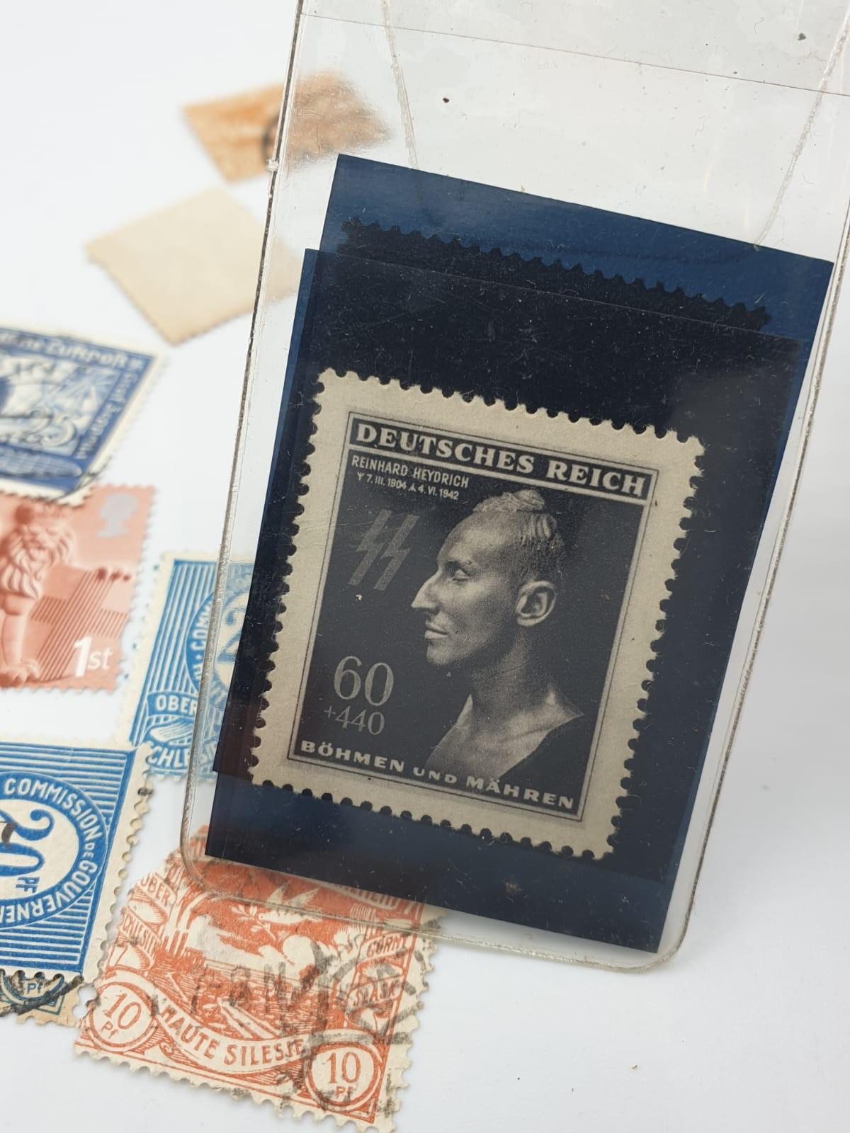 Assortment of 12 German postage stamps from 1930s to include unused Hitler mussolini stamp. - Bild 2 aus 2