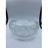 Mappin and Webb Large Cut Glass Crystal Fruit Bowl. Having it's Original Mappin and Webb Blue Box.