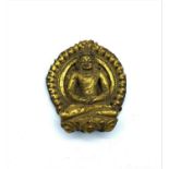 Gilt on bronze small wall plaque, weight 31.2g and 7cm in length