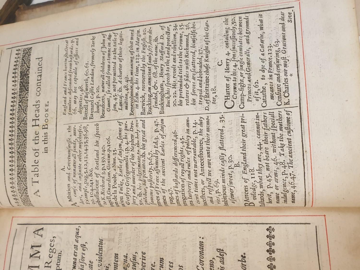 Leatherbound 1646 edition of "The Life & Reign of Richard III" printed by W.Wilson. - Image 15 of 18