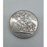 Victorian Silver Crown 1896 Condition Extrafine/ Brilliant Wording to edge of coin is crystal clear.