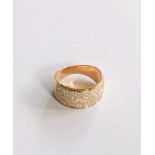 18ct rose gold Bombay ring with diamonds (approx 0.85ct, H/SI), weight 8.46g and size M