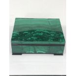 Malachite box, 11.7 x 10 x 4.1cm, weight 550.4g