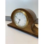 Art Deco era French Oak mantel clock made by Duverdrey & Bloquel.