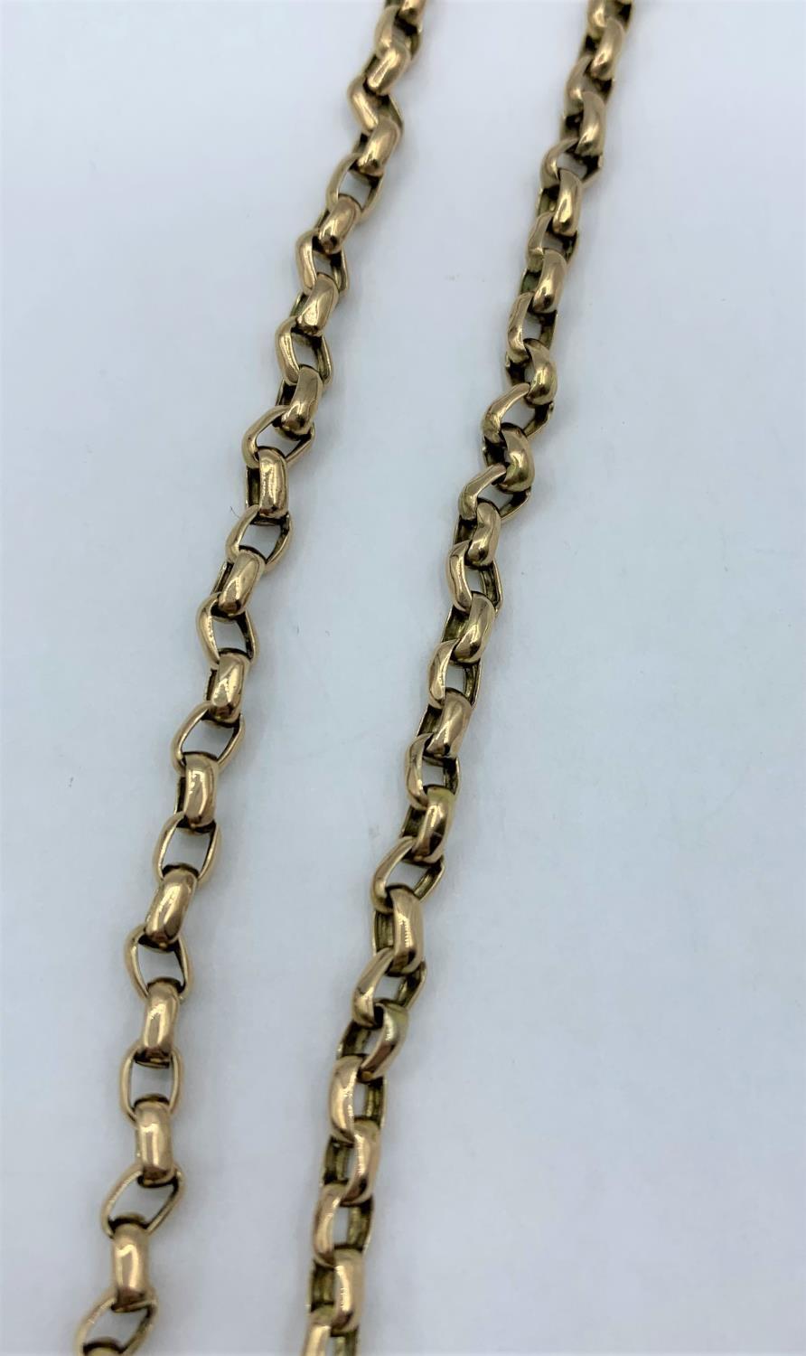 9ct belcher necklace, weight 6.8g and 18cm long - Image 4 of 4