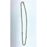 A 40cm 9ct gold necklace, which weighs 8.2g.