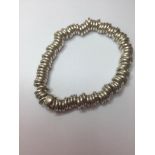Silver coloured bracelet marked links of London, weight 59g and 19cm long