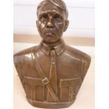 Bronze burst of Hitler, approx 25 x 20cm