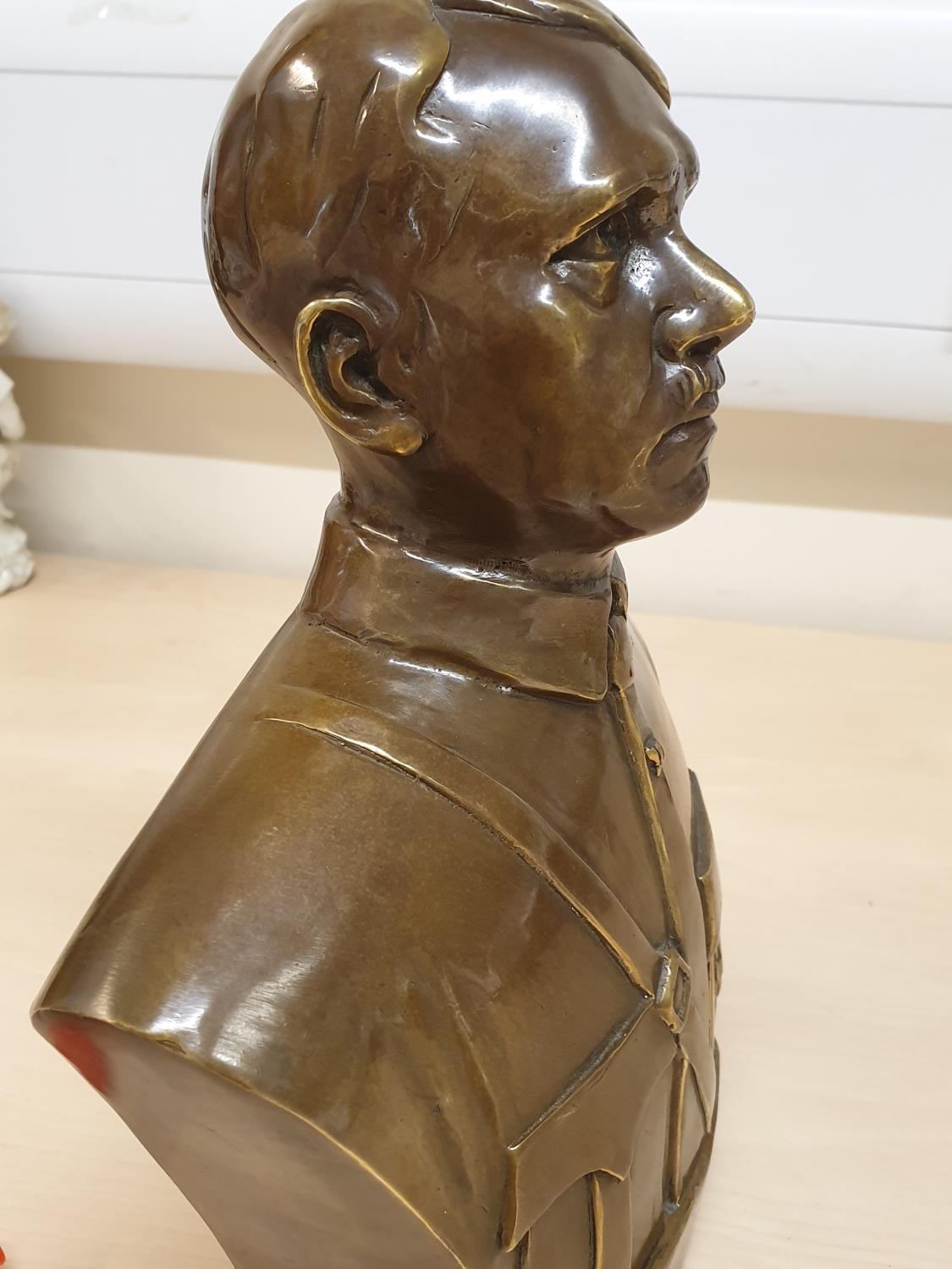 Bronze burst of Hitler, approx 25 x 20cm - Image 12 of 14