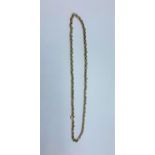 9ct belcher necklace, weight 6.8g and 18cm long