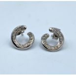 18ct white gold and diamond earrings (0.5ct), weight 2.9g