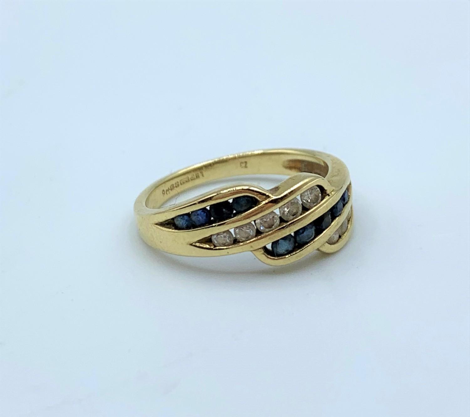 Black stone ring, size L.