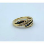 Black stone ring, size L.