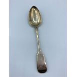 Large antique silver tablespoon. Clear hallmark showing William Eaton London 1841, Fiddle design. It