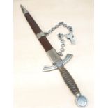 WWII Luft 1st Pat dagger maker Tiger, approx 48cm in length