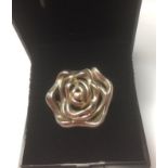 Vintage silver ring in the form of a rose, 925 silver and size S