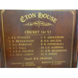 Eton house cricket XI research believes this to date around 1950-56. The height is 121cm and the