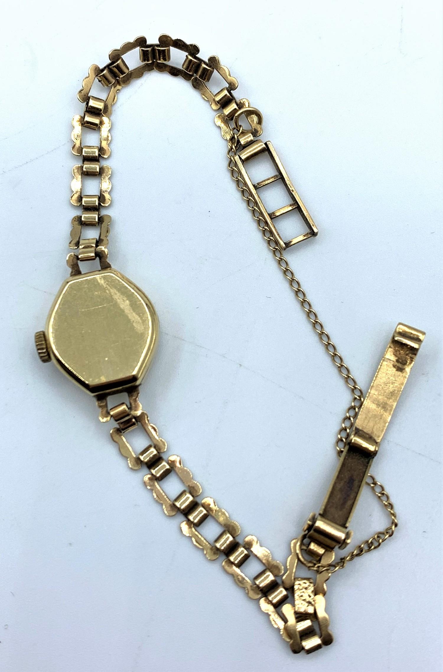 Vintage 9ct gold 21 Jewels ladies watch. - Image 6 of 6