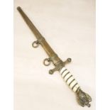 Naval dagger maker E.F.Horster, approx 42cm in length