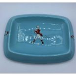 Vintage large wade ashtray. Having the Johnie Walker logo and words. Perfect condition pale blue and