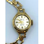 Vintage 9ct gold 21 Jewels ladies watch.