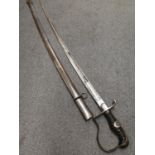 Imperial German 22ND Artillery regiment officers sword with scabbard, approx 96cm in length