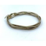 A 4 Strand Silver Bracelet 21g, 20cm