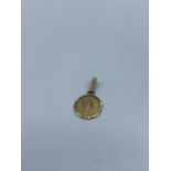 Small 9ct St Christopher Pendant, 0.65g