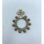 Silver Crucifix on Rosary 6.5g