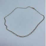 9ct Loose Links Yellow Gold Necklace. 2.1g, 42cm