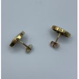 Pair of 9ct yellow gold diamond stud earrings, weight 3.1g and diamonds 0.70ct approx